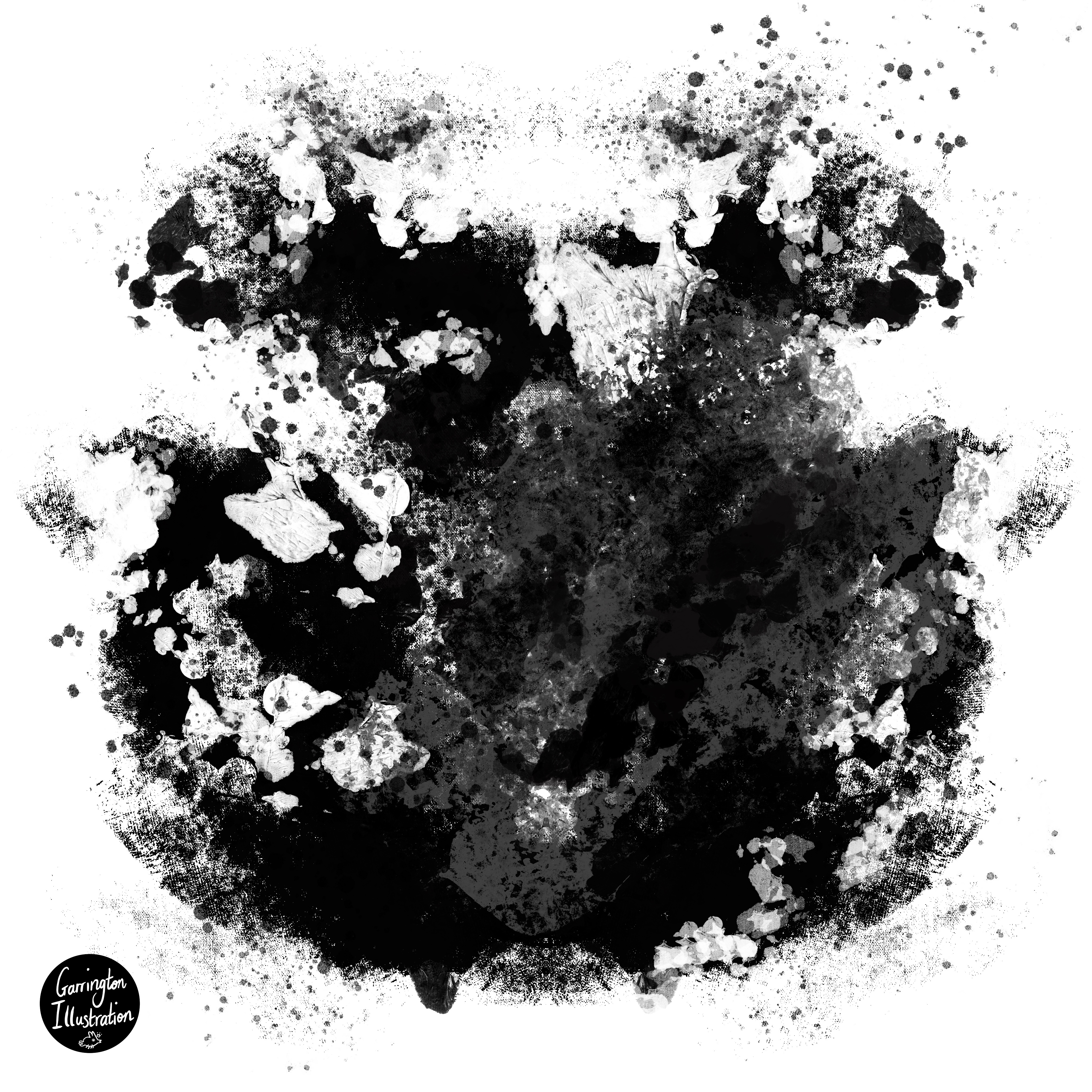 Ink Blot personal project art black design graphic design illustration ink inkblot limited palette mental health mirror monotone