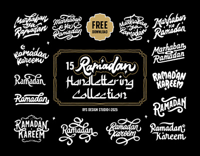 Free Download! Vector Ramadan Phrase by RYS customlettering freebies freedownload graphic design handdrawn handlettering lettering logo logotype marhabanyaramadan ramadan ramadankareem typography vector download vintagedesign