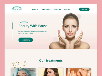 The Well - Concept 4 beauty clinic design graphic design landing page typography ui ux web web design website design