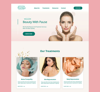 The Well - Concept 4 beauty clinic design graphic design landing page typography ui ux web web design website design