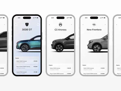 Automotive multi-brand solution animation automotive car concept configurator dealer interface motion graphics store ui ux
