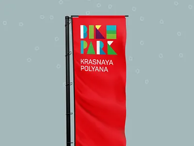 Logo bike bikepark flag geometric logo logotype red