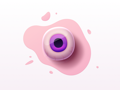 Eye contact animation bouncing ball eye figma illustration