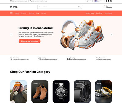 UI Design For LP-Shop e commerce product design ui ui design