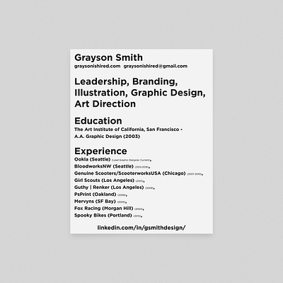 New Resume art direction branding cv experience graphic design illustration linkedin portfolio resume