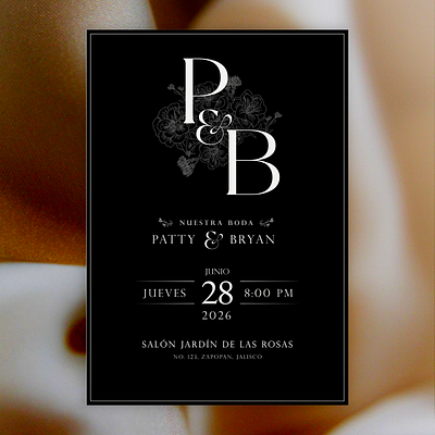 Invitation RSVP Wedding P&B Black inspo invitation rsvp wedding