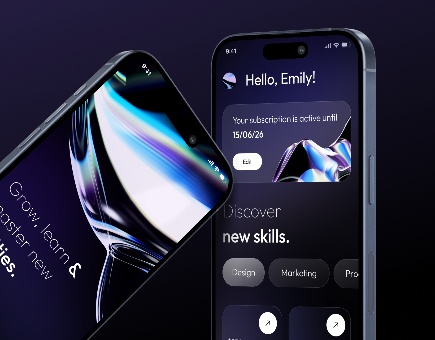 Course platform | Mobile app concept app design concept dark interface design interface mobile app ui ux