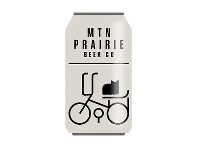 Mtn Prairie Beer Co Can beer beer can bike branding cat design folk graphic design icon icons illustration logo prairie ui