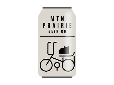 Mtn Prairie Beer Co Can beer beer can bike branding cat design folk graphic design icon icons illustration logo prairie ui