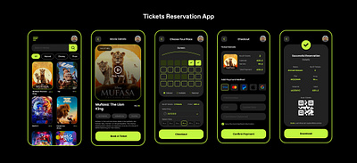 Tickets Reservation App app branding design graphic design illustration logo ui ux vector web