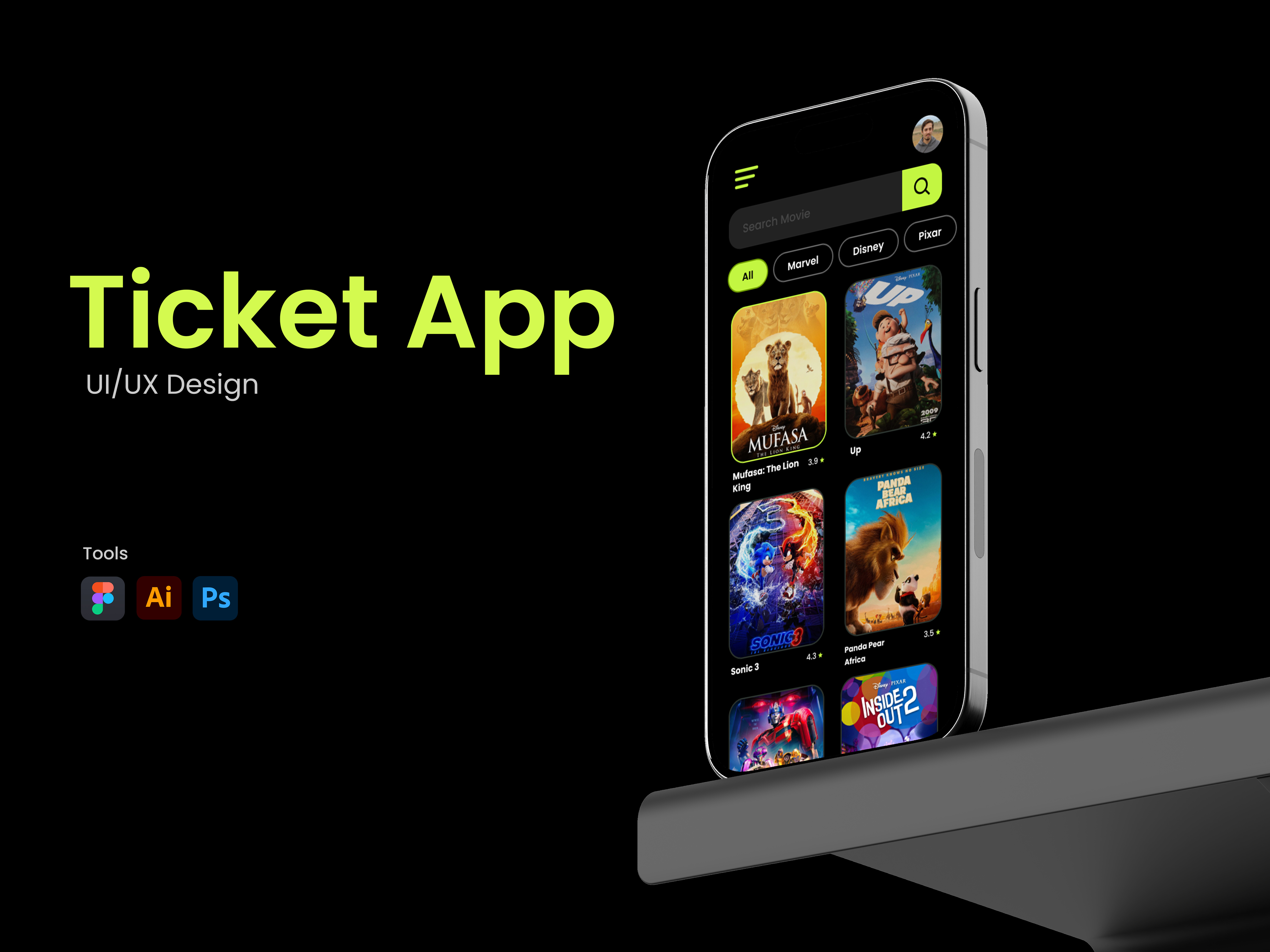Tickets Reservation App app branding design graphic design illustration logo ui ux vector web