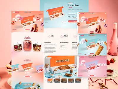 Buffet Box screens branding design graphic design typography ui ux web website