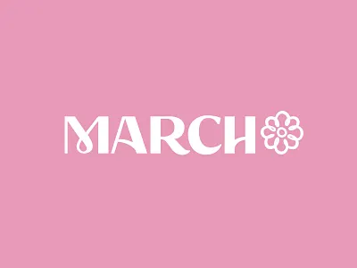 March flower logo vector