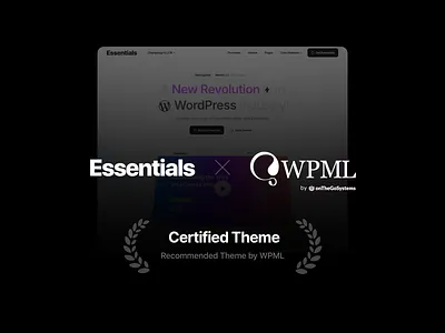 Essentials + WPML branding certified essentials multilingual websites pixfort theme web web design wordpress wp wpml