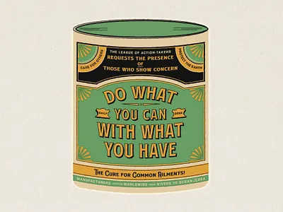 Do What You Can activism brand design branding can can design design los angeles political quote retro typography vintage vintage branding vintage can vintage design vintage logo vintage typography wes anderson