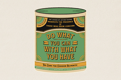 Do What You Can activism brand design branding can can design design los angeles political quote retro typography vintage vintage branding vintage can vintage design vintage logo vintage typography wes anderson