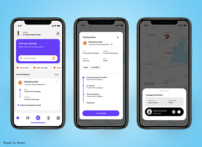 Parcel Delivery Mobile App app delivery design dribble mobile app product design tracking app ui uiux ux