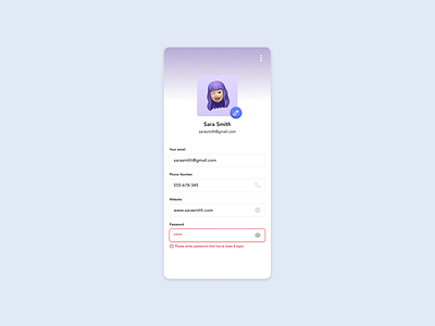 Daily UI Challenge #10 avatar dailyui design edit profile redesign ui uidesign