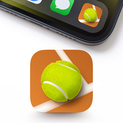 Tennis Ace App Icon 3d graphic design icon photoshop ui