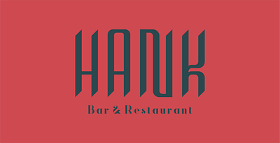 Hank - Logotype - Restaurant branding design graphic design logo logo design logotype print restaurant vector