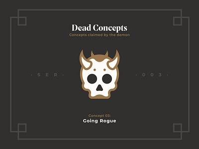Dead Concept Series 03 - Going Rogue bird birddesign brandconcepts branddesign branding brandingdesign crossed wrenches demon demon design gear identitydesign logoconcept logodesigner logodesigns logos skull skulls wrench