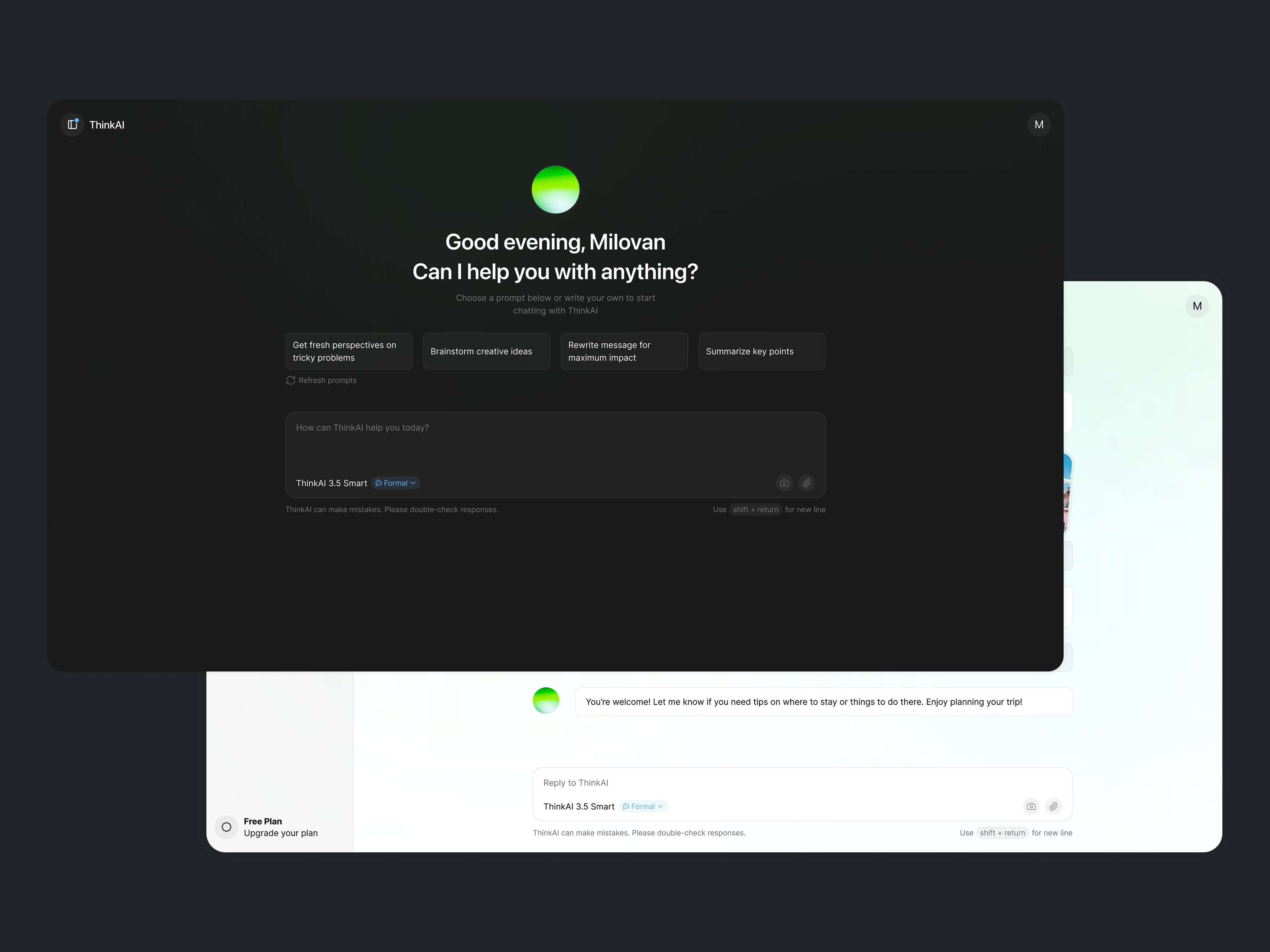 Minimal AI Chatbot Interface agent agentic ai ai agent ai chat ai chatbot chat chatbot clean interface ui ux