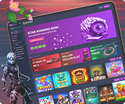 Casino Home Page Design 3d betting blockchain branding casino casino game casino home pege crash crypto figma gambling game interface illustration live casino online casino roulette slots ui uxui web design