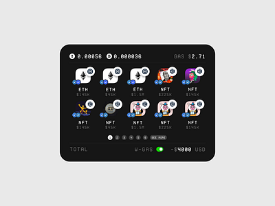 Web3 NFT assets carousel nft swap transaction wallet web3