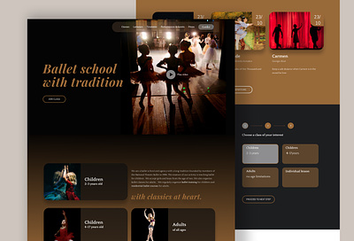 Ballet School Website design figma design figma practice graphic design ui webdesign