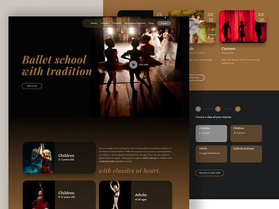 Ballet School Website design figma design figma practice graphic design ui webdesign