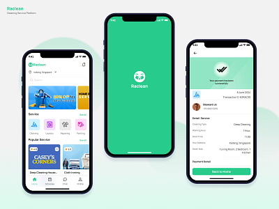 Cleaning Service Platform - Mobile App booking clean cleaning cleaning service mobile app service app ui