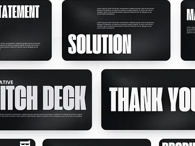 Bold minimalist clean monochrome pitch deck design ppt design