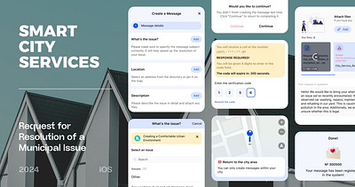 “Smart City Services App – Simplifying Municipal Issue Reporting canada cityservices designinspiration digitalproduct iosapp minimalui mobileapp mobileui product smart city smartapp urbantech userexperience uxdesign uxui