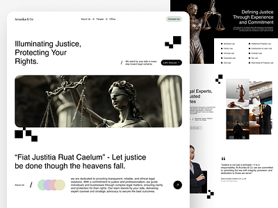 Lawyer Firm Landing Page Website- Arunika & Co Lawyer app branding design graphic design lawyer lawyer firm website lawyerweb ui uiux uiux design uiweb userinterface ux web website