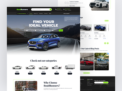 RoadRunners - Streamlining Car Buying & Selling car car dealer cars dealer design landing landing page roadrunners ui uiux website