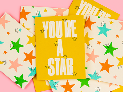 You're A Star constellation greeting card illustration outer space pattern space star stationery sun
