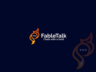 FableTalk, Chat Logo Design Concept app app icon brand identity branding chat logo design f fox foxchat graphic design letter logo logo logo creation logo design logo mark logofolio minimalist modern symbol