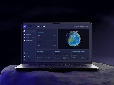 Vegastation Dashboard – Redesign & Feature Expansion console dark mode dashboard graphic design home information structure remote sensing technology satellite images side bar ui uiux universe ux design web app