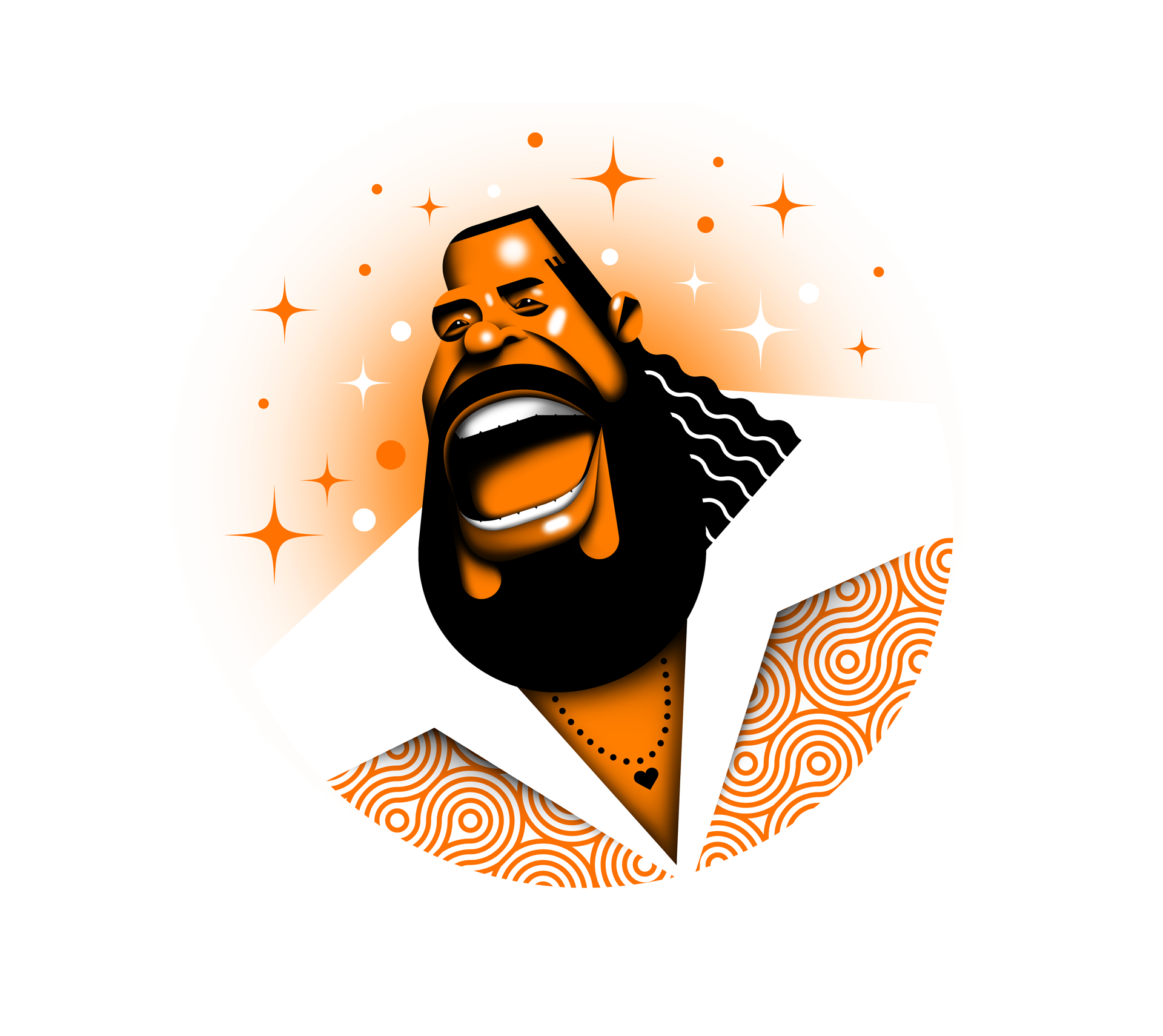 Barry White / 2017 barry white beer can illustration