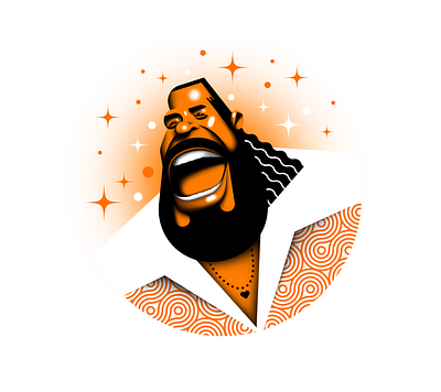 Barry White / 2017 barry white beer can illustration