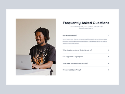 Frequently Asked Questions (FAQs) ask design faq faqs minimal modern design question ui ux