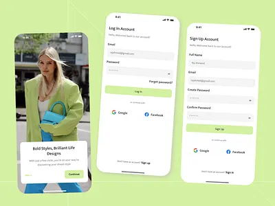 Login, Sign Up - UX/UI Design app ios login login page mobile modern app ui onboarding password register sign up ui uiux
