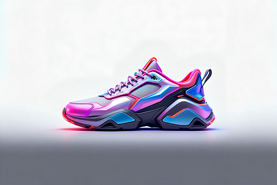 Neon Apex: Futuristic Sneaker Concept imagegen envato