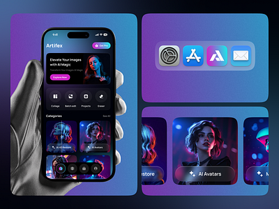 Photo Editing -AI Mobile App ai ai editor creator edit app edit photo editing mobile app editor ios ios app ios app design mobile app mobile app design mobile design mobile ui photo edit photo editing app photo editor ui