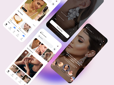 Jewellery App Design branding graphic design ui