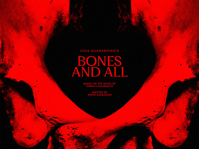 Luca Guadagnino's 'Bones and All' bones and all heart love movie poster movie posters poster poster design posters type typography