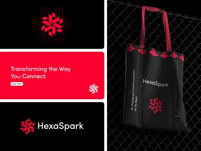 HexaSpark - Logo design ai artificial intelligence branding design geometric hexagon icon logo logo design logo designer logodesign logotype modern saas simple symbol tech technology