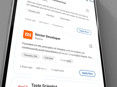 Job description - Daily Design 14 app card clean design flat inspiration ui ux