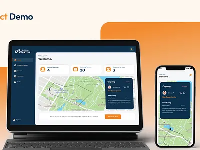 Pedal Patch | Emergency Bike Service Applicaion application figma project ui ux webapp website
