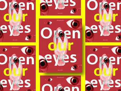 Open Your Eyes - Poster Design adobe photoshop design designer graphic design illustration old poster poster poster art poster design poster vintage vintage vintage design vintage poster